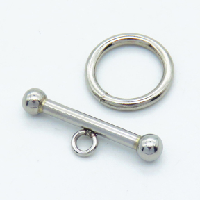 304 Stainless Steel Toggle Clasps,Ring and Bar,True color,Toggle:2x15mm,Bar:2.8x4.5x25mm,Hole: 2.5mm,about 2.42 g/pc,50 pcs/package,XFCL00725ajvb-906