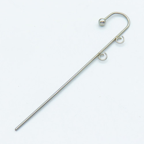 304 Stainless Steel Earring Hooks,Long Pin Ear Wire,True color,1x11x75mm,Hole: 3mm,about 0.76 g/pc,10 pcs/package,XFE00291ahjb-906