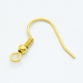 304 Stainless Steel Earring Hooks,Ear Wire,Vacuum plating gold,20x20mm,Hole: 2mm,about 0.2 g/pc,50 pcs/package,XFE00293vhnl-G016