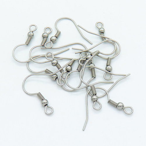 304 Stainless Steel Earring Hooks,Ear Wire,True color,20x20mm,Hole: 2mm,about 0.2 g/pc,50 pcs/package,XFE00295aajl-G016