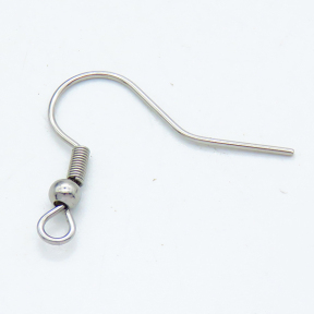 304 Stainless Steel Earring Hooks,Ear Wire,True color,20x20mm,Hole: 2mm,about 0.2 g/pc,50 pcs/package,XFE00295aajl-G016