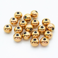 304 Stainless Steel Beads,Round,Vacuum plating rose gold,7x8mm,Hole: 2~2.5mm,about 1.59 g/pc,100 pcs/package,XFF00612ajia-906