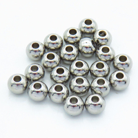 304 Stainless Steel Beads,Round,True color,5x6mm,Hole: 1.5~2mm,about 0.62 g/pc,100 pcs/package,XFF00626ablb-G016
