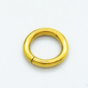 304 Stainless Steel Jump Rings,Closed but unsoldered,Vacuum plating gold,2x12mm,Inner:8mm,about 0.75 g/pc,10 pcs/package,XFJ00149vbmb-066