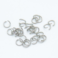 304 Stainless Steel Jump Rings,Open Jump Rings,True color,0.4x4mm,about 0.017 g/pc,5 g/package,XFJ00159vabpb-G016