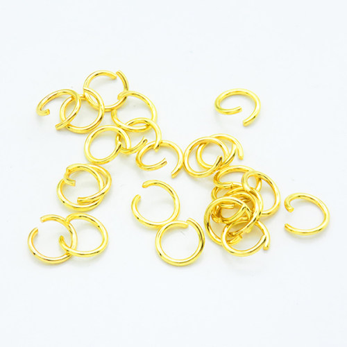 304 Stainless Steel Jump Rings,Open Jump Rings,Plated gold,1x8mm,about 0.138 g/pc,20 g/package,XFJ00175vbnb-G016
