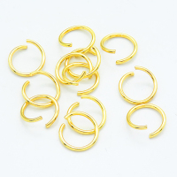 304 Stainless Steel Jump Rings,Open Jump Rings,Plated gold,1x10mm,about 0.182 g/pc,20 g/package,XFJ00176vbnb-G016