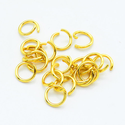304 Stainless Steel Jump Rings,Open Jump Rings,Plated gold,0.8x6mm,about 0.06 g/pc,10 g/package,XFJ00178aajl-G016
