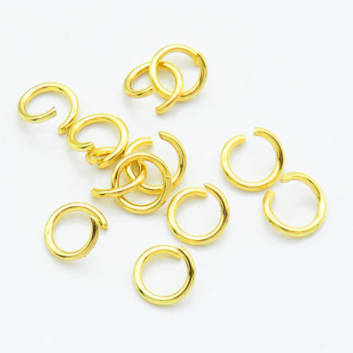 304 Stainless Steel Jump Rings,Open Jump Rings,Plated gold,0.7x5mm,about 0.042 g/pc,10 g/package,XFJ00179aajl-G016