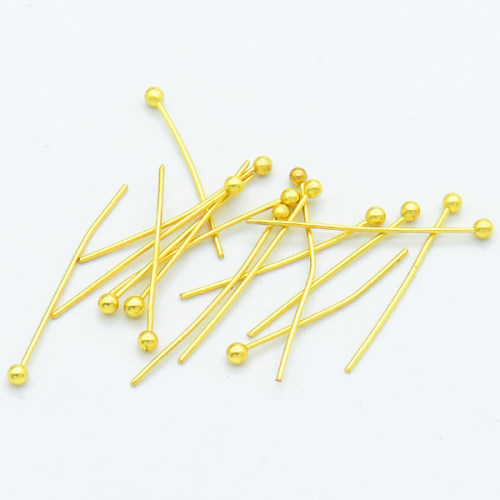 304 Stainless Steel Head pins,Ball Head Pins,Vacuum plating gold,0.7x2.5x20mm,about 0.12 g/pc,50 pcs/package,XFP00081aivb-G016