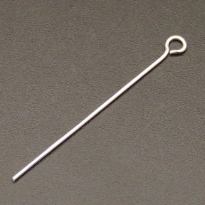 304 Stainless Steel Eye pins,Eye pins,True color,0.7x35mm,Hole: 2mm,about 0.12 g/pc,50 pcs/package,XFP00093vabob-G016