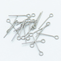 304 Stainless Steel Eye pins,Eye pins,True color,0.7x18mm,Hole: 2mm,about 0.067 g/pc,50 pcs/package,XFP00095vabob-G016