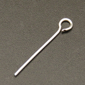 304 Stainless Steel Eye pins,Eye pins,True color,0.7x20mm,Hole: 2mm,about 0.09 g/pc,50 pcs/package,XFP00101vabob-G016