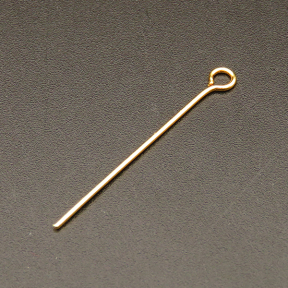 304 Stainless Steel Eye pins,Eye pins,Vacuum plating gold,0.7x25mm,Hole: 2mm,about 0.096 g/pc,50 pcs/package,XFP00107ahlv-G016