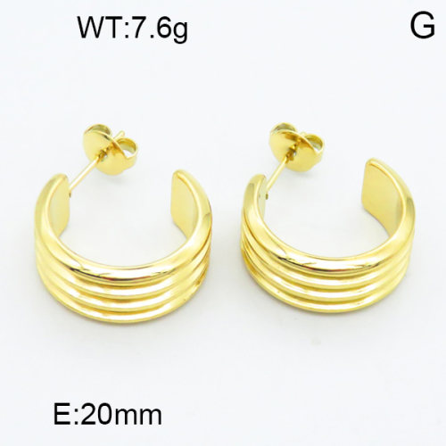 316 Stainless Steel Casting Ear Studs,High quality handmade polishing,Four-layer Circle,Vacuum plating 18K gold,20mm,about 7.6 g/pair,1 pair/package,3E2003744bhva-066