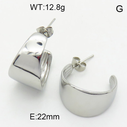 316 Stainless Steel Casting Ear Studs,High quality handmade polishing,Plane circle,True color,22mm,about 12.8 g/pair,1 pair/package,3E2004645bhva-066