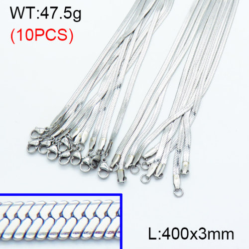 304 Stainless Steel Necklace Making,Handmade Soldered Herringbone Chains,True color,400x3mm,about 4.75 g/pc,10 pcs/package,3N2002028ahlv-G025