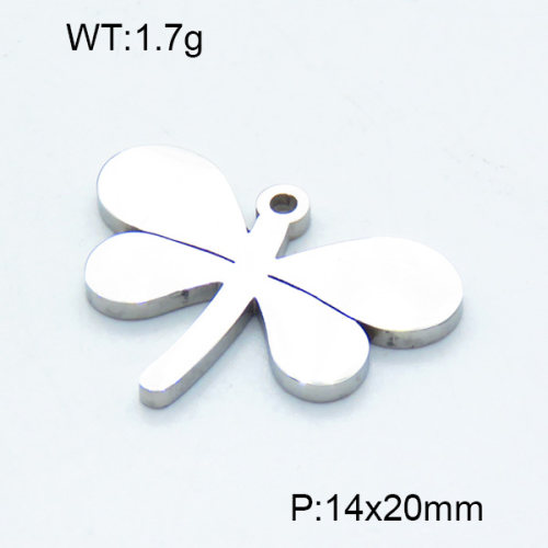 304 Stainless Steel Pendants,Polished,Dragonfly,True color,14x20mm,Hole:1.5mm,about 1.7 g/pc,5 pcs/package,3P2002790aahi-906