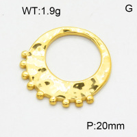 304 Stainless Steel Pendants,Polished,Circle,Vacuum plating 18K gold,20mm,about 1.9 g/pc,5 pcs/package,3P2002951aaio-066
