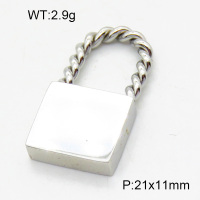 316 Stainless Steel Casting Pendants,High quality handmade polishing,Twisted Lock,True color,21x11mm,about 2.9 g/pc,1 pc/package,3P2003358aakl-066