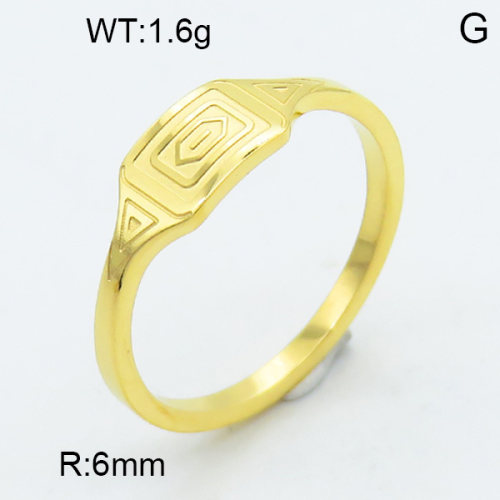 304 Stainless Steel Rings,High quality handmade polishing,Corroded texture,Vacuum plating 18K gold,6mm,about 1.6 g/pc,1 pc/package,3R2000448vbpb-066