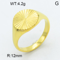 316 Stainless Steel Casting Rings,High quality handmade polishing,Texture,Round,Vacuum plating 18K gold,12mm,about 4.2 g/pc,1 pc/package,3R2000449bhva-066