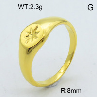 316 Stainless Steel Casting Rings,High quality handmade polishing,Star of David,Vacuum plating 18K gold,8mm,about 2.3 g/pc,1 pc/package,3R2000453vbpb-900