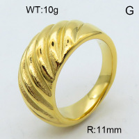 316 Stainless Steel Casting Rings,High quality handmade polishing,Twill,Vacuum plating 18K gold,11mm,about 10 g/pc,1 pc/package,3R2000455vbpb-900