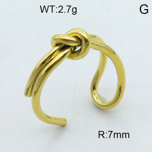 316 Stainless Steel Casting Rings,High quality handmade polishing,Tie,Vacuum plating 18K gold,7mm,about 2.7 g/pc,1 pc/package,3R2000457vbpb-066