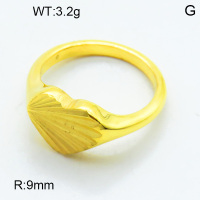 316 Stainless Steel Casting Rings,High quality handmade polishing,Textured Heart,Vacuum plating 18K gold,9mm,about 3.2 g/pc,1 pc/package,3R2000480bhia-066