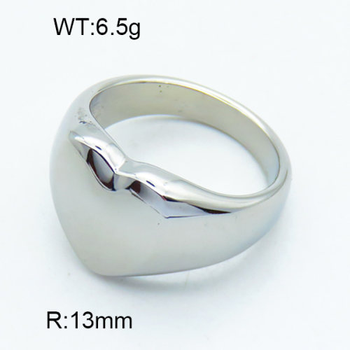 316 Stainless Steel Casting Rings,High quality handmade polishing,Heart,True color,13mm,about 6.5 g/pc,1 pc/package,3R2000482vbpb-066