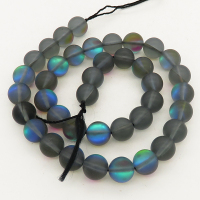 Painted Glass Beads,Round,Frosted,Deep Grey,6mm,Hole:0.8mm,about 63pcs/strand,about 22g/strand,5 strands/package,15"(38cm),XBG00001vbpb-L001