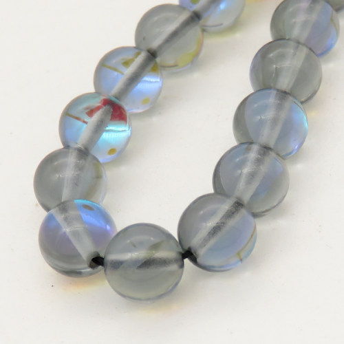 Painted Glass Beads,Round,Light Grey,6mm,Hole:0.8mm,about 63pcs/strand,about 22g/strand,5 strands/package,15"(38cm),XBG00004vbpb-L001