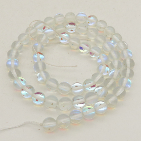 Painted Glass Beads,Round,White,6mm,Hole:0.8mm,about 63pcs/strand,about 22g/strand,5 strands/package,15"(38cm),XBG00007vbpb-L001