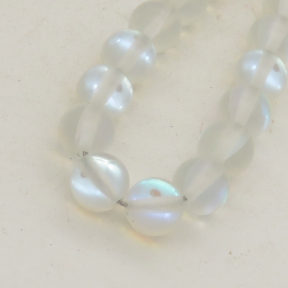 Painted Glass Beads,Round,Frosted,White,6mm,Hole:0.8mm,about 63pcs/strand,about 22g/strand,5 strands/package,15"(38cm),XBG00010vbpb-L001