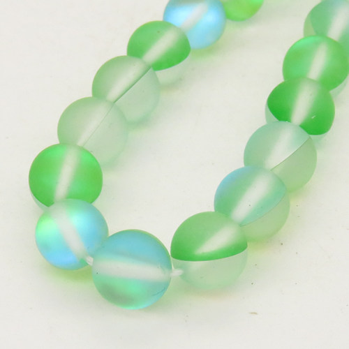 Painted Glass Beads,Round,Frosted,Green,6mm,Hole:0.8mm,about 63pcs/strand,about 22g/strand,5 strands/package,15"(38cm),XBG00043vbpb-L001