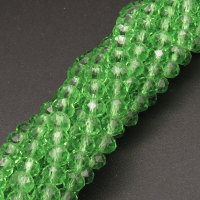 Transparent Glass Beads,Round,Faceted,Dyed,Jade green,6mm,Hole:0.8mm,about 100pcs/strand,about 22g/strand,10 strands/package,XBG00335vaia-L004 