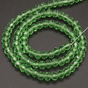 Transparent Glass Beads,Round,Faceted,Dyed,Jade green,6mm,Hole:0.8mm,about 100pcs/strand,about 22g/strand,10 strands/package,XBG00335vaia-L004 