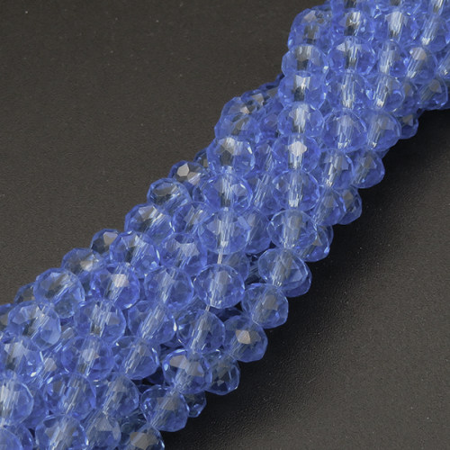 Transparent Glass Beads,Round,Faceted,Dyed,Light Blue,6mm,Hole:0.8mm,about 100pcs/strand,about 22g/strand,10 strands/package,XBG00341vaia-L004 