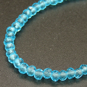 Transparent Glass Beads,Round,Faceted,Dyed,Blue,2mm,Hole:0.5mm,about 200pcs/strand,about 5g/strand,10 strands/package,XBG00362vaia-L004 