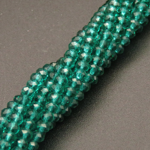 Transparent Glass Beads,Round,Faceted,Dyed,Malachite Green,2mm,Hole:0.5mm,about 200pcs/strand,about 5g/strand,10 strands/package,XBG00368vaia-L004 