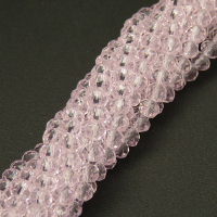 Transparent Glass Beads,Round,Faceted,Dyed,Pink,2mm,Hole:0.5mm,about 200pcs/strand,about 5g/strand,10 strands/package,XBG00380avja-L004 