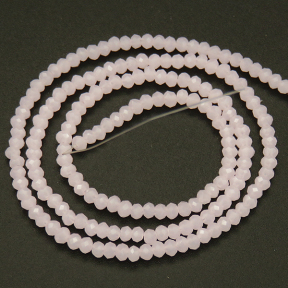 Imitation Jade Glass Beads,Round,Faceted,Dyed,Pink,2mm,Hole:0.5mm,about 200pcs/strand,about 5g/strand,10 strands/package,XBG00386avja-L004 