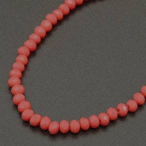 Imitation Jade Glass Beads,Round,Faceted,Dyed,Coral Red,2mm,Hole:0.5mm,about 200pcs/strand,about 5g/strand,10 strands/package,XBG00395vaia-L004 