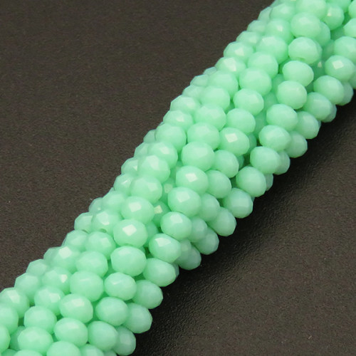 Imitation Jade Glass Beads,Round,Faceted,Dyed,Light Green,2mm,Hole:0.5mm,about 200pcs/strand,about 5g/strand,10 strands/package,XBG00398vaia-L004 