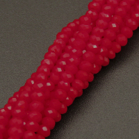 Imitation Jade Glass Beads,Round,Faceted,Dyed,Red,2mm,Hole:0.5mm,about 200pcs/strand,about 5g/strand,10 strands/package,XBG00401vaia-L004 