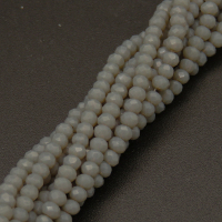 Imitation Jade Glass Beads,Round,Faceted,Dyed,Grey,2mm,Hole:0.5mm,about 200pcs/strand,about 5g/strand,10 strands/package,XBG00407vaia-L004 