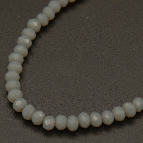 Imitation Jade Glass Beads,Round,Faceted,Dyed,Grey,2mm,Hole:0.5mm,about 200pcs/strand,about 5g/strand,10 strands/package,XBG00407vaia-L004 