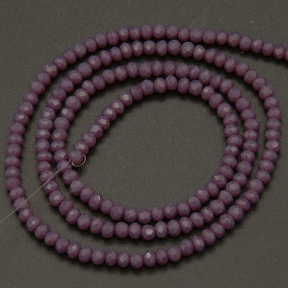 Imitation Jade Glass Beads,Round,Faceted,Dyed,Purple,2mm,Hole:0.5mm,about 200pcs/strand,about 5g/strand,10 strands/package,XBG00410vaia-L004 