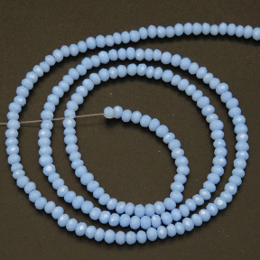 Imitation Jade Glass Beads,Round,Faceted,Dyed,Light Blue,2mm,Hole:0.5mm,about 200pcs/strand,about 5g/strand,10 strands/package,XBG00425vaia-L004 